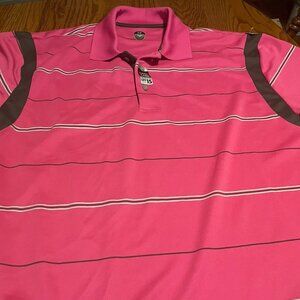 PGA Tour Pro Series Golf Polo Rose Violet Pink Mens XL